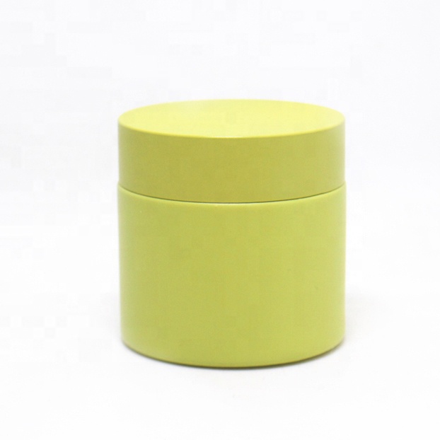 Face cream container serum lotion 30g green frosted jar cosmetic with logo printing