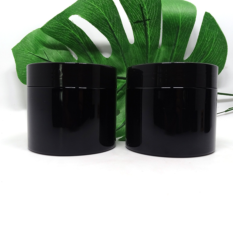 Face mask cream plastic 100g 200ml black cosmetic jars
