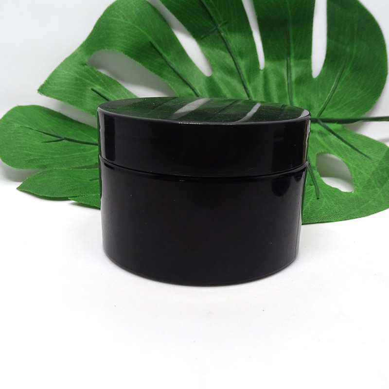 Face mask cream plastic 100g 200ml black cosmetic jars