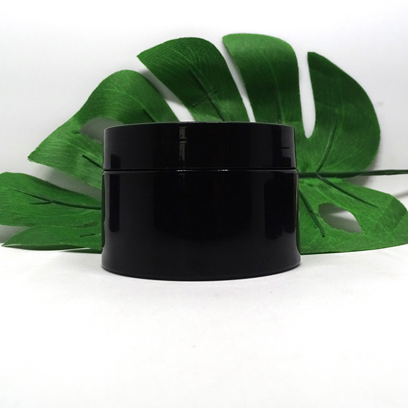 Face mask cream plastic 100g 200ml black cosmetic jars