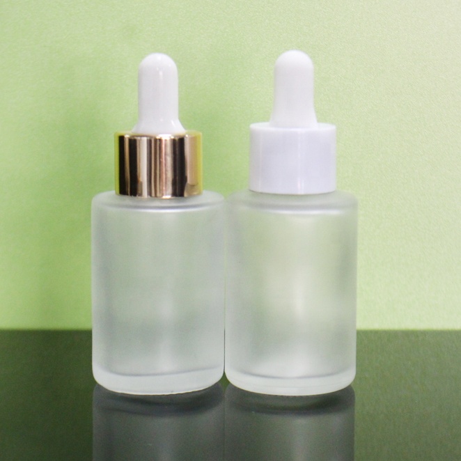 Face serum bottle amber color envases de vidrio con gotero 30ml 50ml bouteilles en verre cosmtique