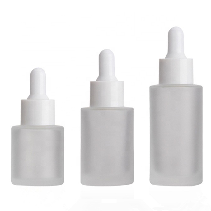 Face serum bottle amber color envases de vidrio con gotero 30ml 50ml bouteilles en verre cosmtique