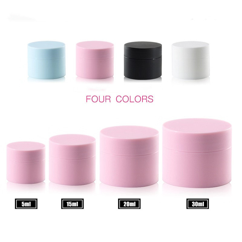 Facial Cream Containers Think Wall Plastic Lip Scrub Jar 5ml 15ml 20ml 30ml 50ml PS Jar Pink Cosmetic Jar