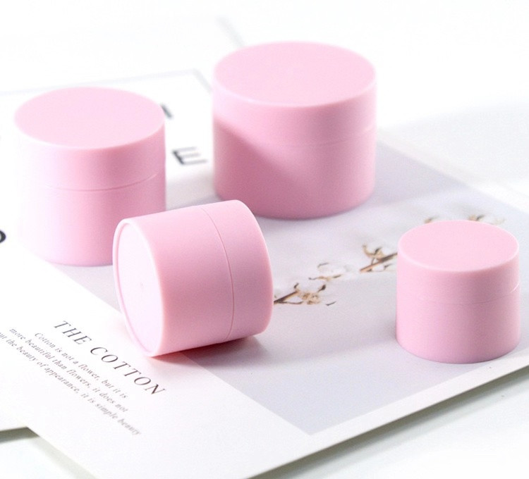 Facial Cream Containers Think Wall Plastic Lip Scrub Jar 5ml 15ml 20ml 30ml 50ml PS Jar Pink Cosmetic Jar