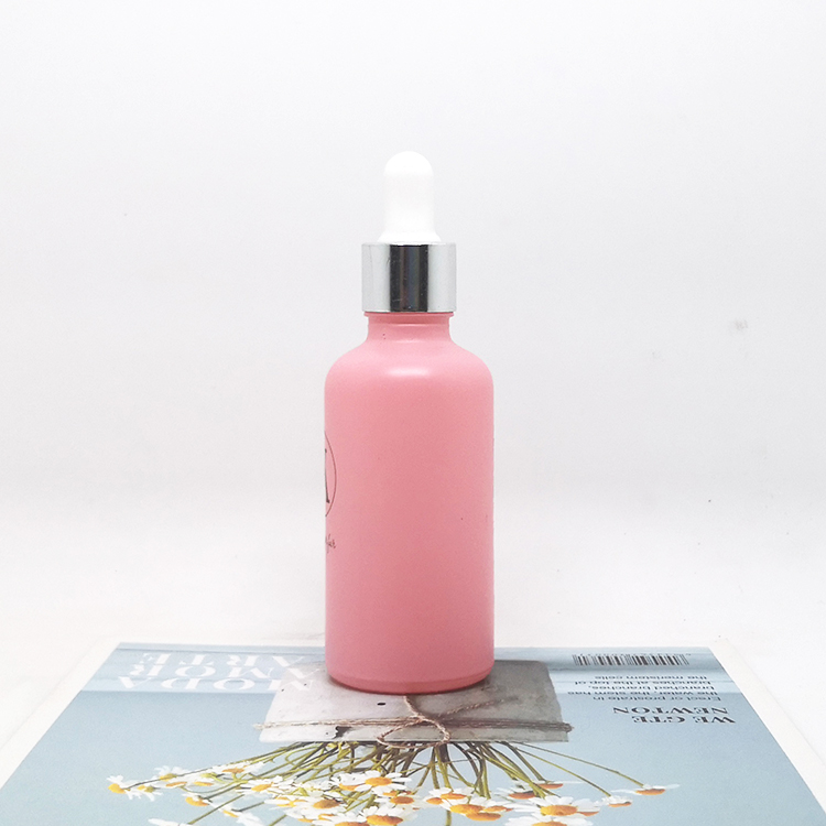 Facial serum packaging 30ml glass dropper bottle pink for essential oil