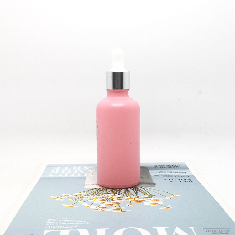 Facial serum packaging 30ml glass dropper bottle pink for essential oil