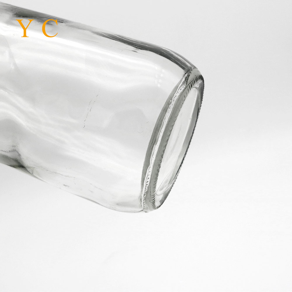 Factory 1000ml Clear Juice Bottles Coconut Milk Beverage Glass Bottle With Swing Lid