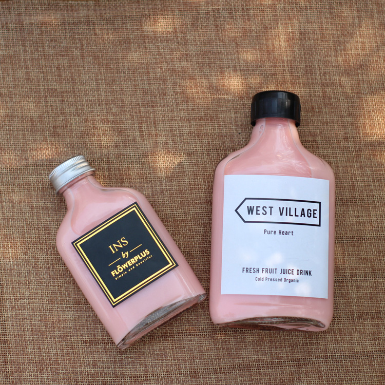 Factory 100ml Small Wine Glass Bottle  Beverage Glass Bottle Milk Tea Juice Bottle