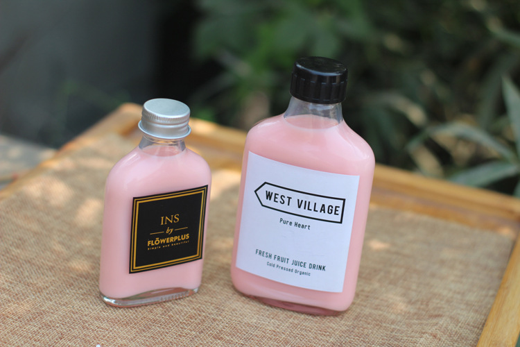 Factory 100ml Small Wine Glass Bottle Beverage Glass Bottle Milk Tea Juice Bottle