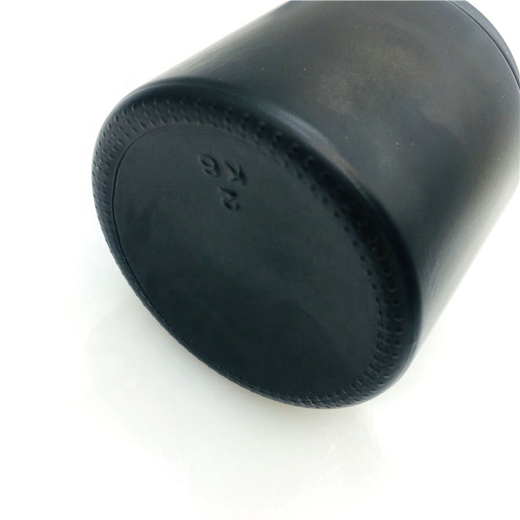 Factory 100ml matt black glass cream jar with black cap