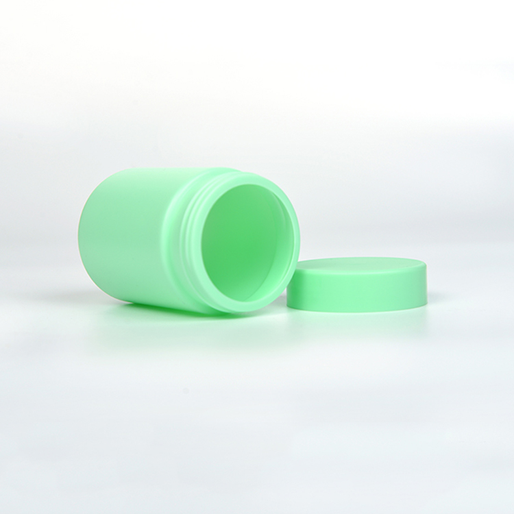 Factory 13oz 18 oz 20 oz 32 oz Green Soft Touch HDPE Bottle Plastic Supplement Container For Protein Powder Packaging