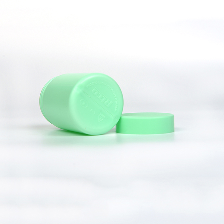 Factory 13oz 18 oz 20 oz 32 oz Green Soft Touch HDPE Bottle Plastic Supplement Container For Protein Powder Packaging