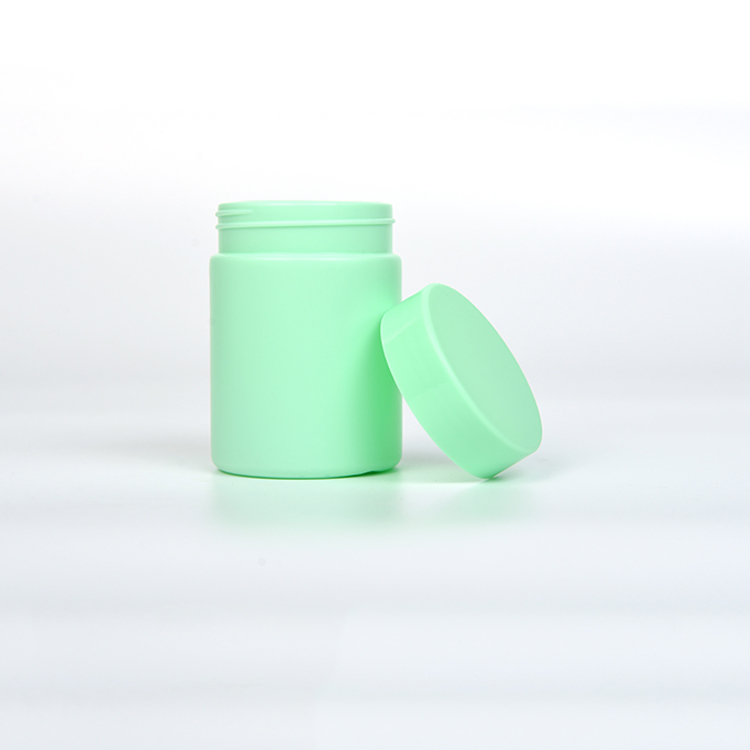 Factory 13oz 18 oz 20 oz 32 oz Green Soft Touch HDPE Bottle Plastic Supplement Container For Protein Powder Packaging