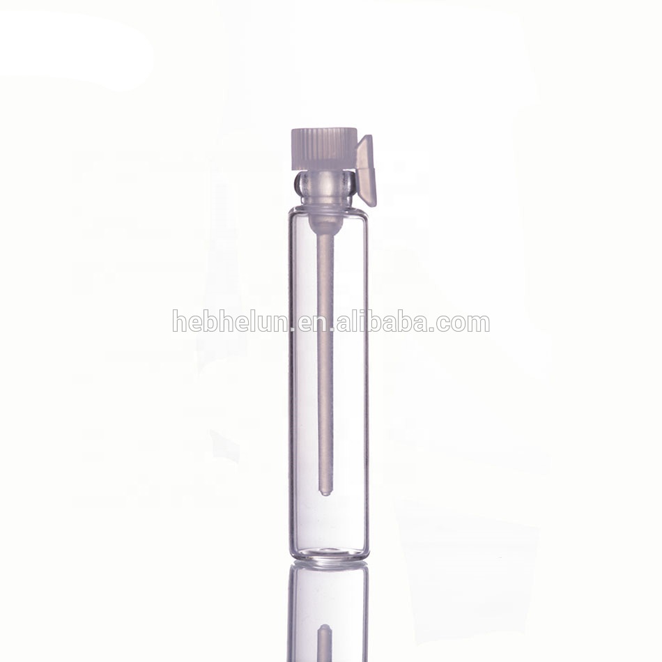 Factory 1ml 2ml 3ml Clear Tester Sample Tube Glass Perfume Vials with Plastic Lid