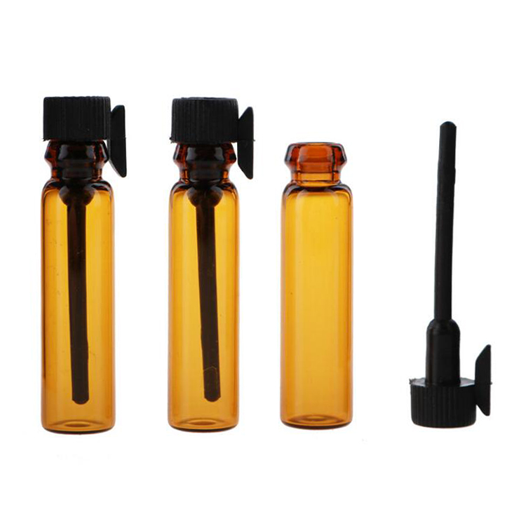 Factory 1ml 2ml 3ml Mini Empty Pocket Tester Sample Perfume Powder Glass Bottles Mini Perfume Test Tube