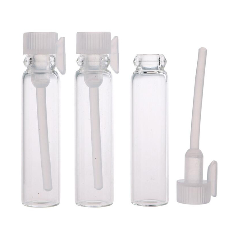 Factory 1ml 2ml 3ml Mini Empty Pocket Tester Sample Perfume Powder Glass Bottles Mini Perfume Test Tube