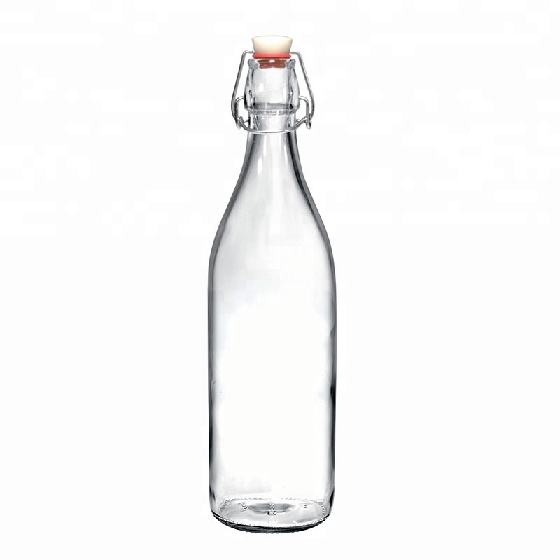 Factory 250ml 500ml 1000ml Glass Flip Top Bottles Cap for Beverage, Water Bottle Buckle Lid Swing Top