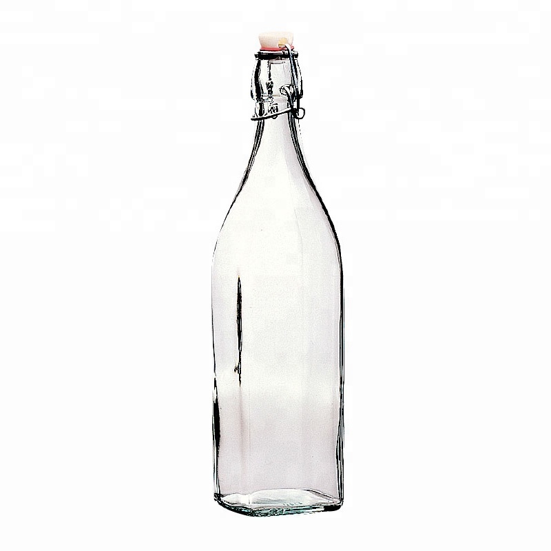 Factory 250ml 500ml 1000ml Glass Flip Top Bottles Cap for Beverage, Water Bottle Buckle Lid Swing Top