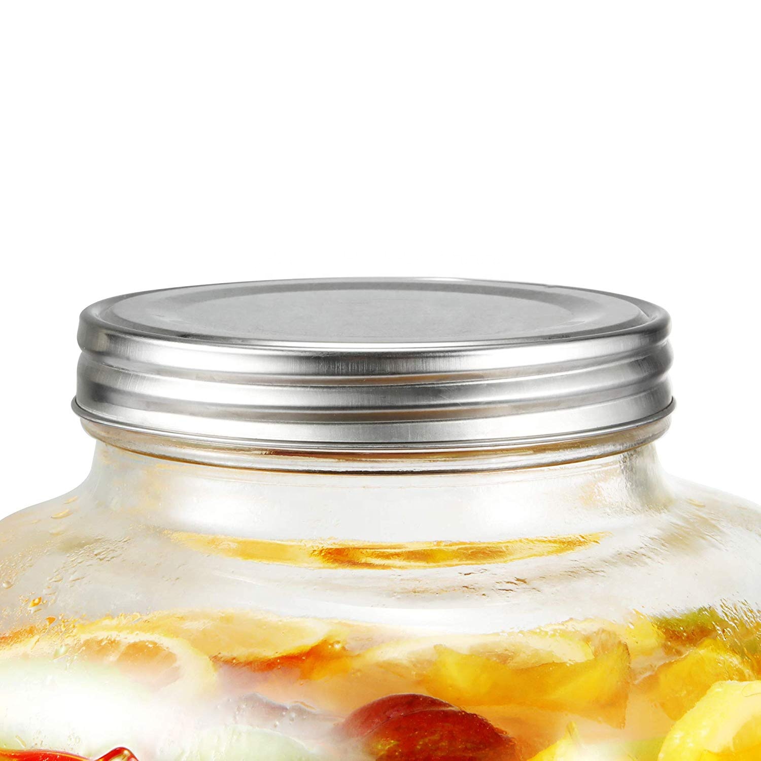 Factory 4L 8L glass water beverage dispenser with tap and ice fruit infuser