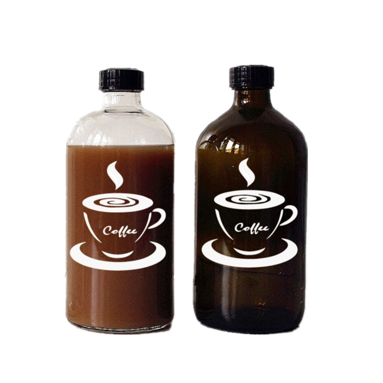 Factory 500ml amber boston round glass kombucha bottle with plastic cap