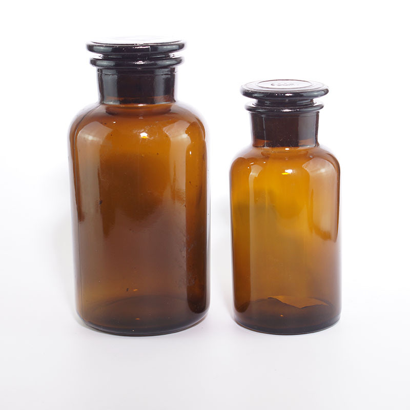Factory Amber Brown Clear Glass Apothecary Bottle Pharmacy Reagent Bottle