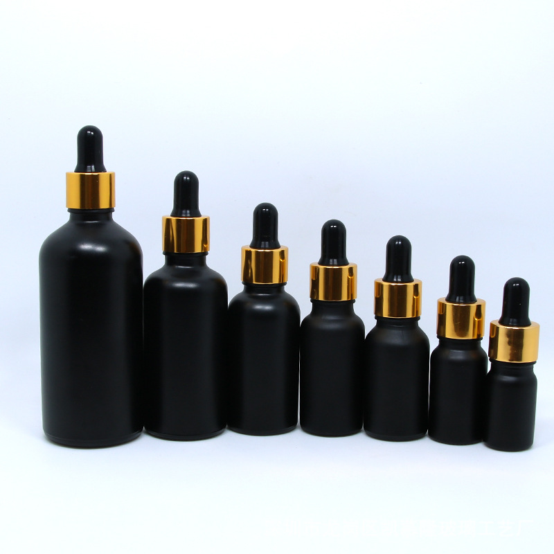 Factory Amber Green Blue Clear YB Essential Oil Glass Bottle With Black White Dropper