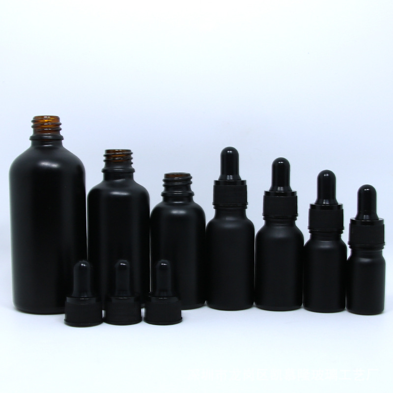 Factory Amber Green Blue Clear YB Essential Oil Glass Bottle With Black White Dropper