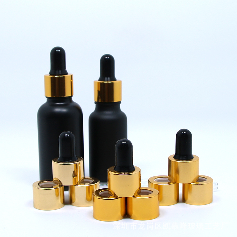 Factory Amber Green Blue Clear YB Essential Oil Glass Bottle With Black White Dropper