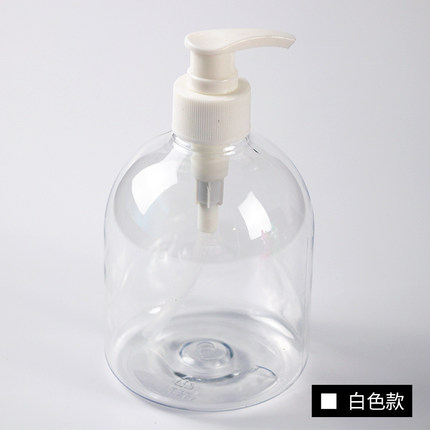 Factory Cheap 500ml Pump Bottle Ready to Ship;Plastic PET Hand Wash Bottle with White Pump Head in Stock
