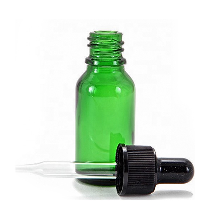 Factory Cheap Price Mini Oil 30ml Amber Glass Dropper Essential Oil Bottles Green, Travel 30 ml Glass Dropper Bottles