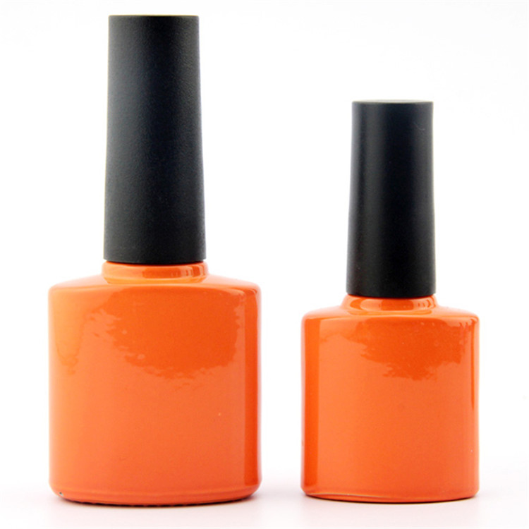 Factory Custom Logo Empty Glass Colorful Uv Gel Nail Polish Bottle 8ml
