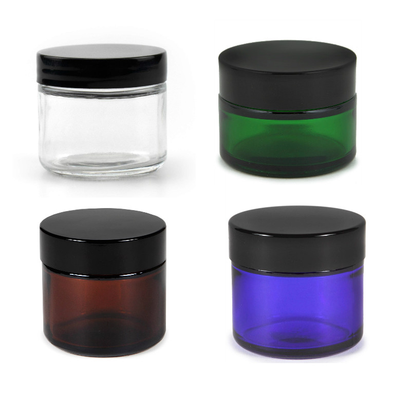 Factory Custom Round Glass Jar 1oz 2oz 4oz 8oz Glass Cosmetic Jar Cream Glass Jar with Lid