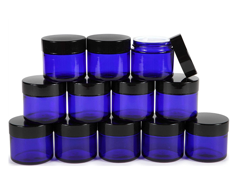 Factory Custom Round Glass Jar 1oz 2oz 4oz 8oz Glass Cosmetic Jar Cream Glass Jar with Lid