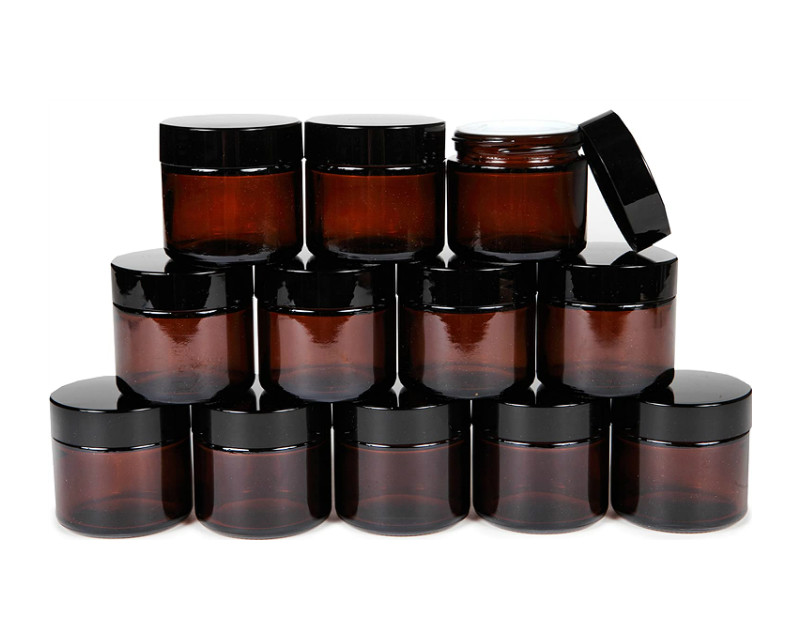 Factory Custom Round Glass Jar 1oz 2oz 4oz 8oz Glass Cosmetic Jar Cream Glass Jar with Lid