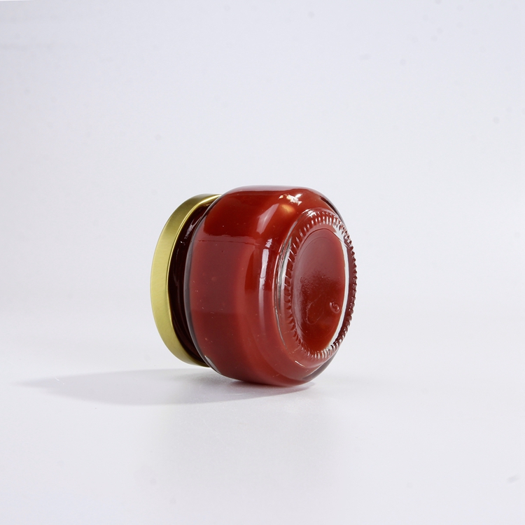 Factory Custom Small 100ml 200ml 250ml Empty Clear Glass Storage Hot Tomato Sauce Bottles Jars