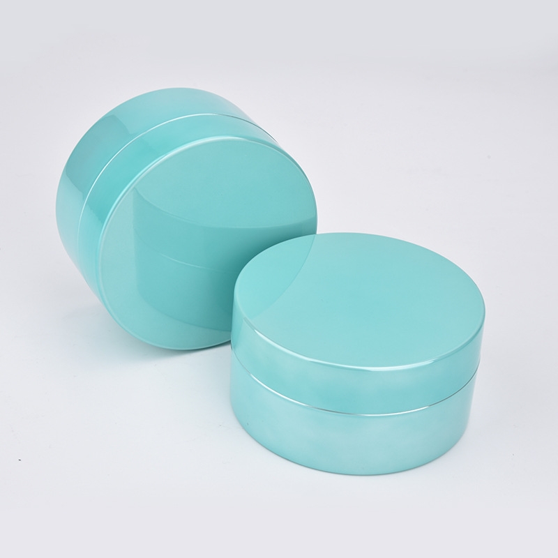 Factory Customization 330ml Cream Jar Bottle Luxury Large Cantainer Delicated Blue Green Cream Jar Cosmetic Jar Bottle
