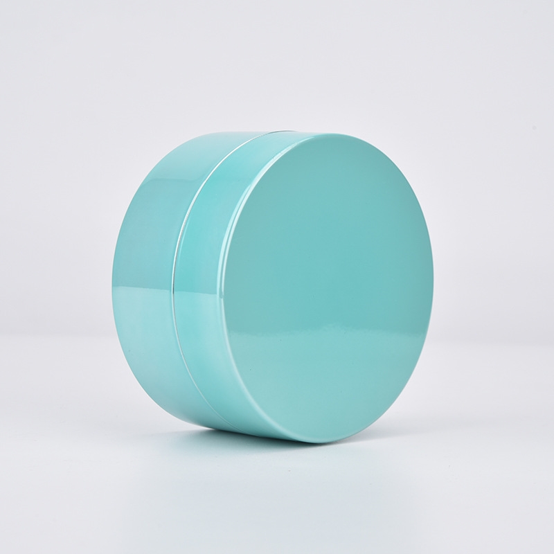 Factory Customization 330ml Cream Jar Bottle Luxury Large Cantainer Delicated Blue Green Cream Jar Cosmetic Jar Bottle