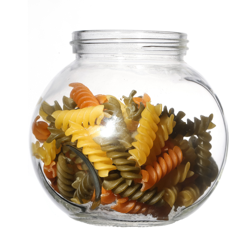 Factory Customize High Quality Empty Round Honey Jam Food Glass Storage Jar Wholesale with Metal Lids