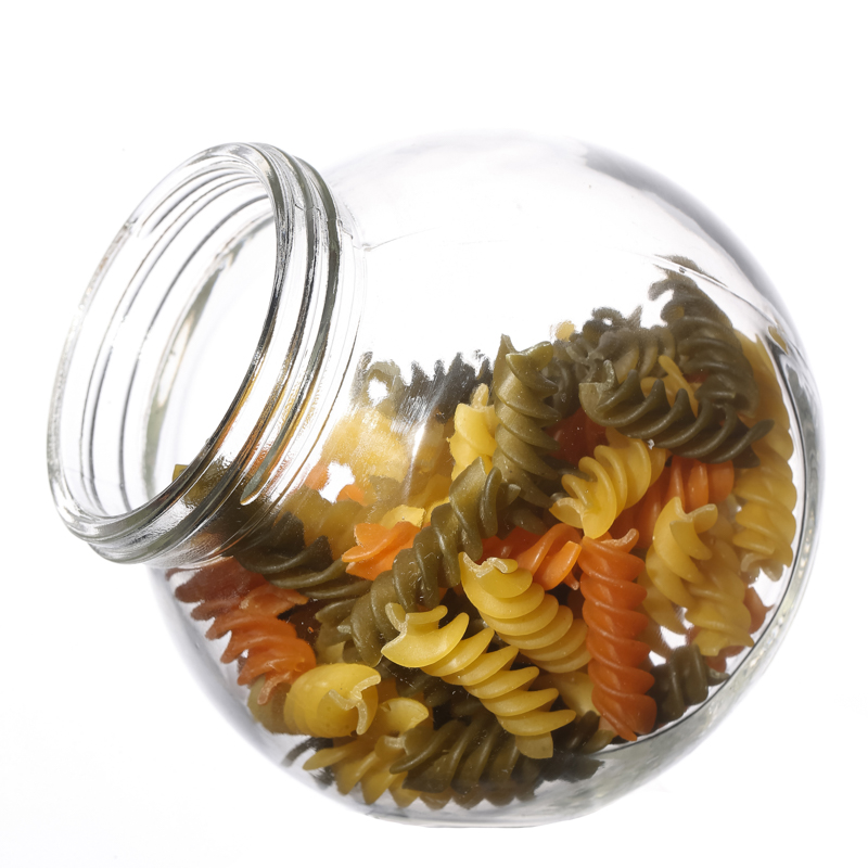 Factory Customize High Quality Empty Round Honey Jam Food Glass Storage Jar Wholesale with Metal Lids