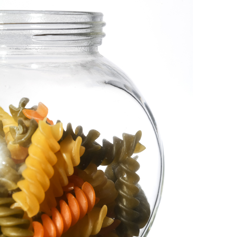 Factory Customize High Quality Empty Round Honey Jam Food Glass Storage Jar Wholesale with Metal Lids