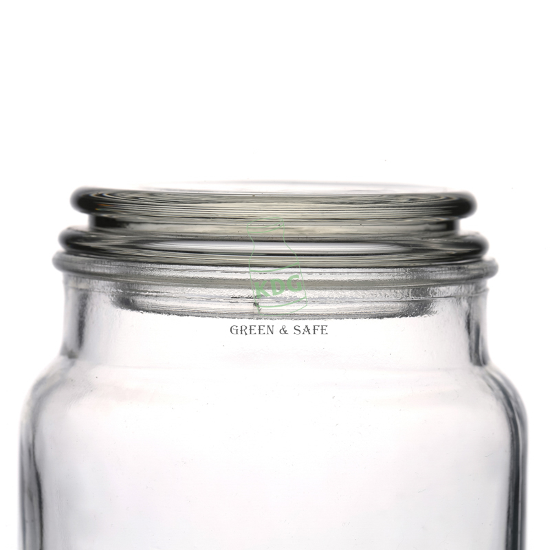 Factory Customize Print Logo Candy Cookie Storage Round Glass Jar Package