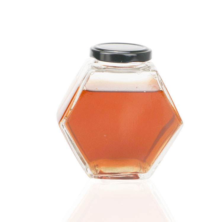 Factory Customized 100ml 120ml 220ml 380ml Hexagon Glass Jar Packaging Jar for Honey