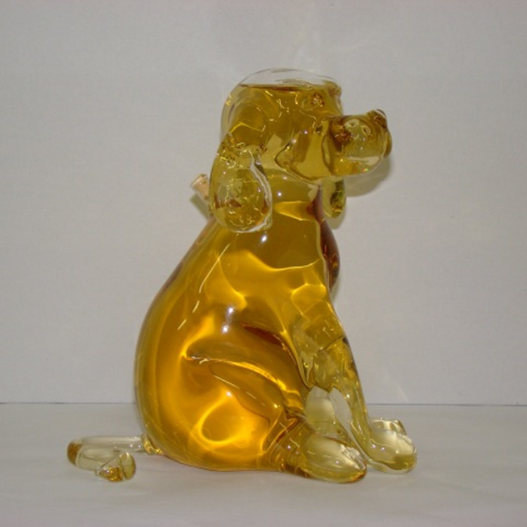 Factory Customized Animal Shaped Clear Glass Decanter 800ml Clear Wine Glass Bottle