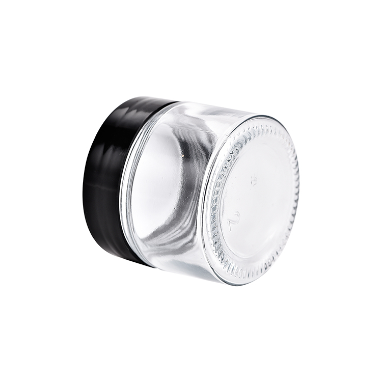 Factory Direct 1oz 1.5oz 2.5oz 3.5oz 5oz Recycled Cosmetic Glass Jar Clear Eye Face Cream Glass Jar