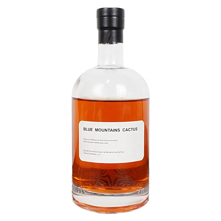 Factory Direct 200ml 375 ml 500ml 750ml 1000ml Rum Glass Bottle with T Cork