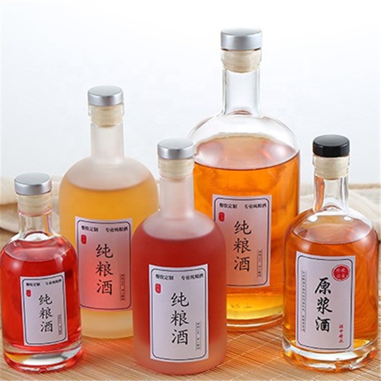 Factory Direct 200ml 375 ml 500ml 750ml 1000ml Rum Glass Bottle with T Cork