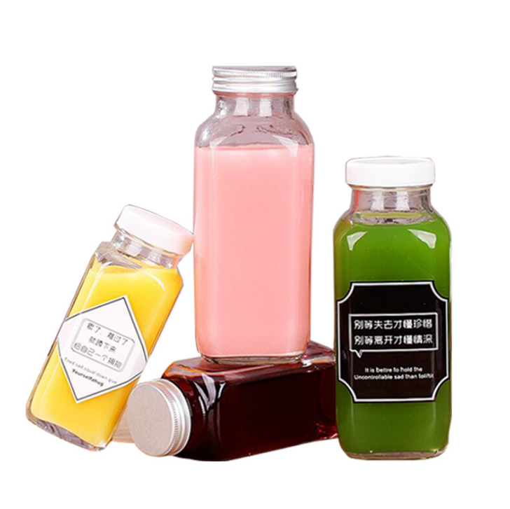 Factory Direct 250ml 300ml 500ml glass juice bottle glass bottle packaging milk glass bottle
