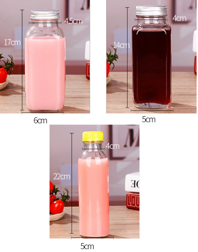 Factory Direct 250ml 300ml 500ml glass juice bottle glass bottle packaging milk glass bottle