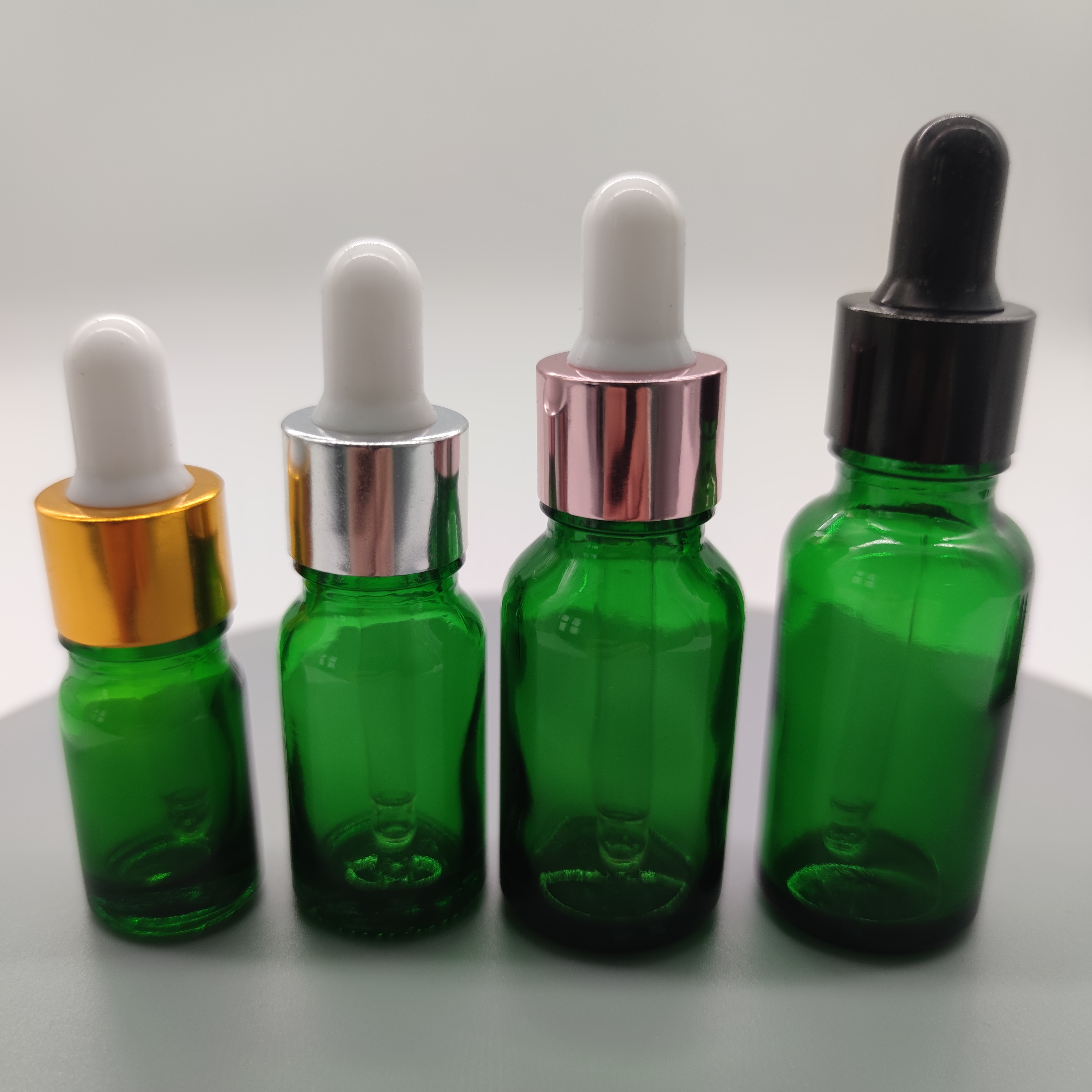 Factory Direct 5 ml 10 ml 15 ml 20ml 30ml 50ml 100ml Green brown amber refined Essential oil Glass Dropper Bottle Gold