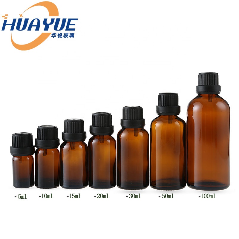 Factory Direct 5ml 10ml 15ml 20ml 30ml 50ml 100ml Sealed Essential Oil Bottle Brown Glass Bottle